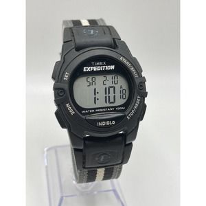 Timex Expedition Indiglo Chrono Unisex Digital Watch Nylon Strap New Batt